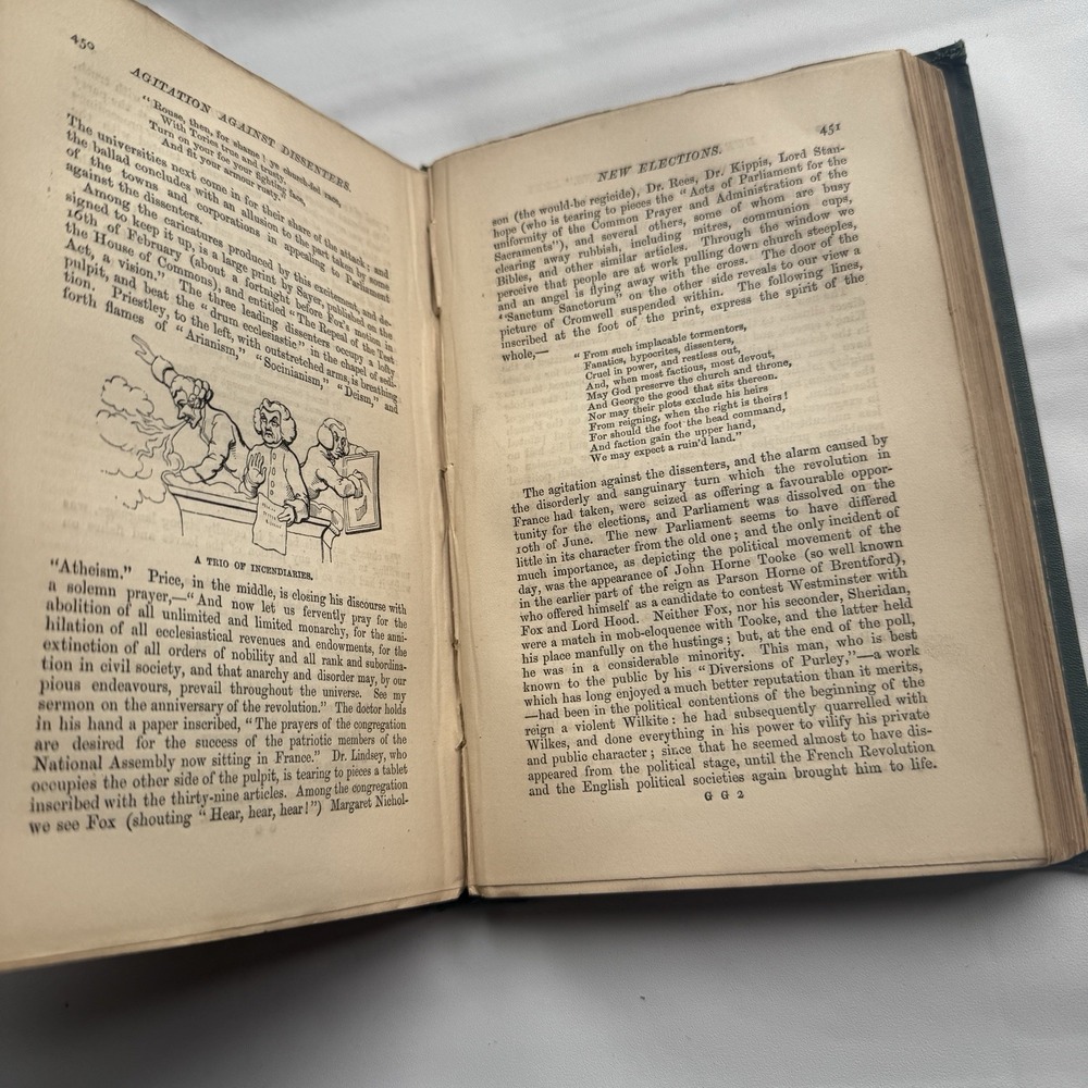 CARICATURE HISTORY OF THE GEORGES - THOMAS WRIGHT - illustrated Antique HB 1876 - Picture 9 of 14